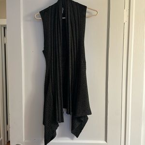 Christopher and Banks sleeveless knit asymmetrical cardigan